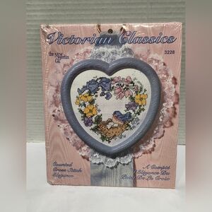 The New Berlin Co Victorian Classics 3228 Heart Bird Floral Cross Stitch Kit